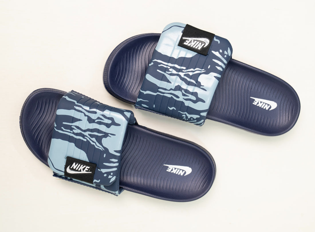 BLUE TEXTURED CAMO SLIDES
