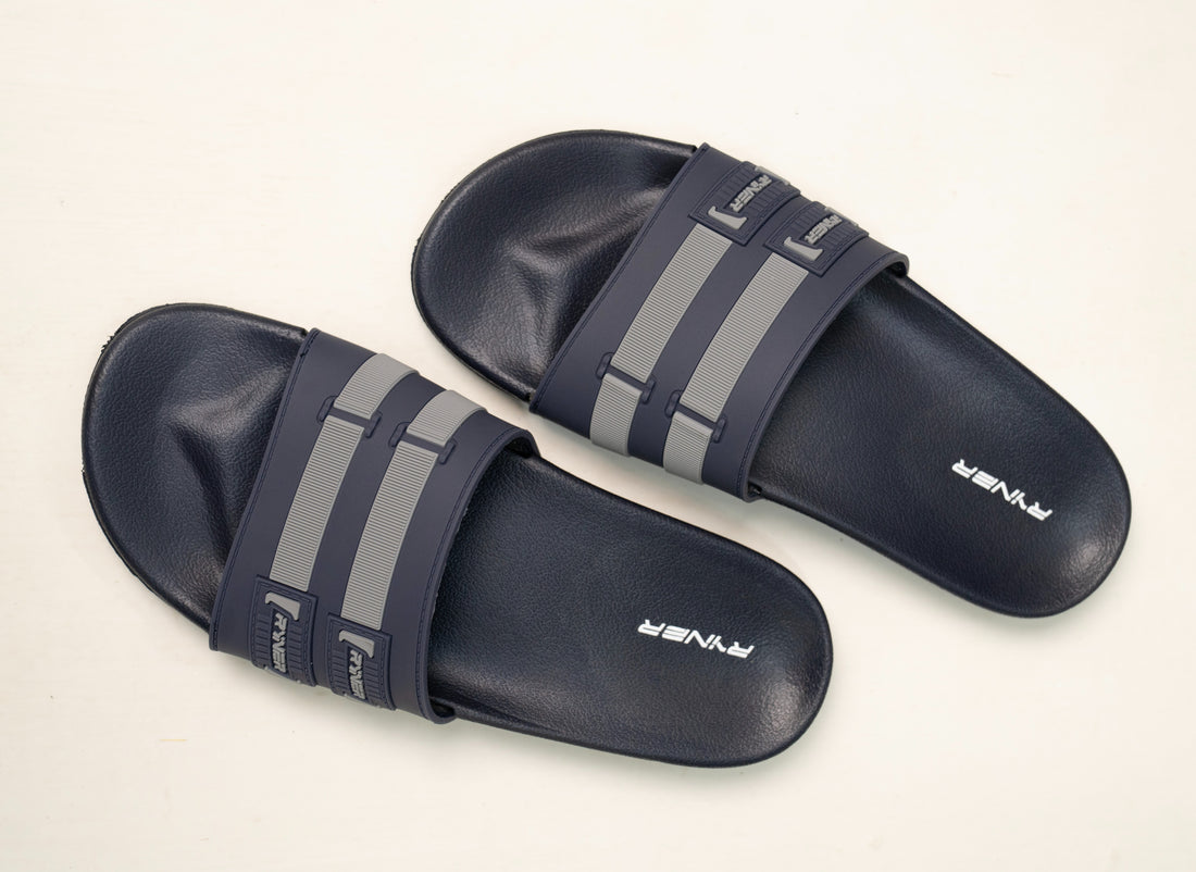 RYNER NAVY BLUE SLIDES