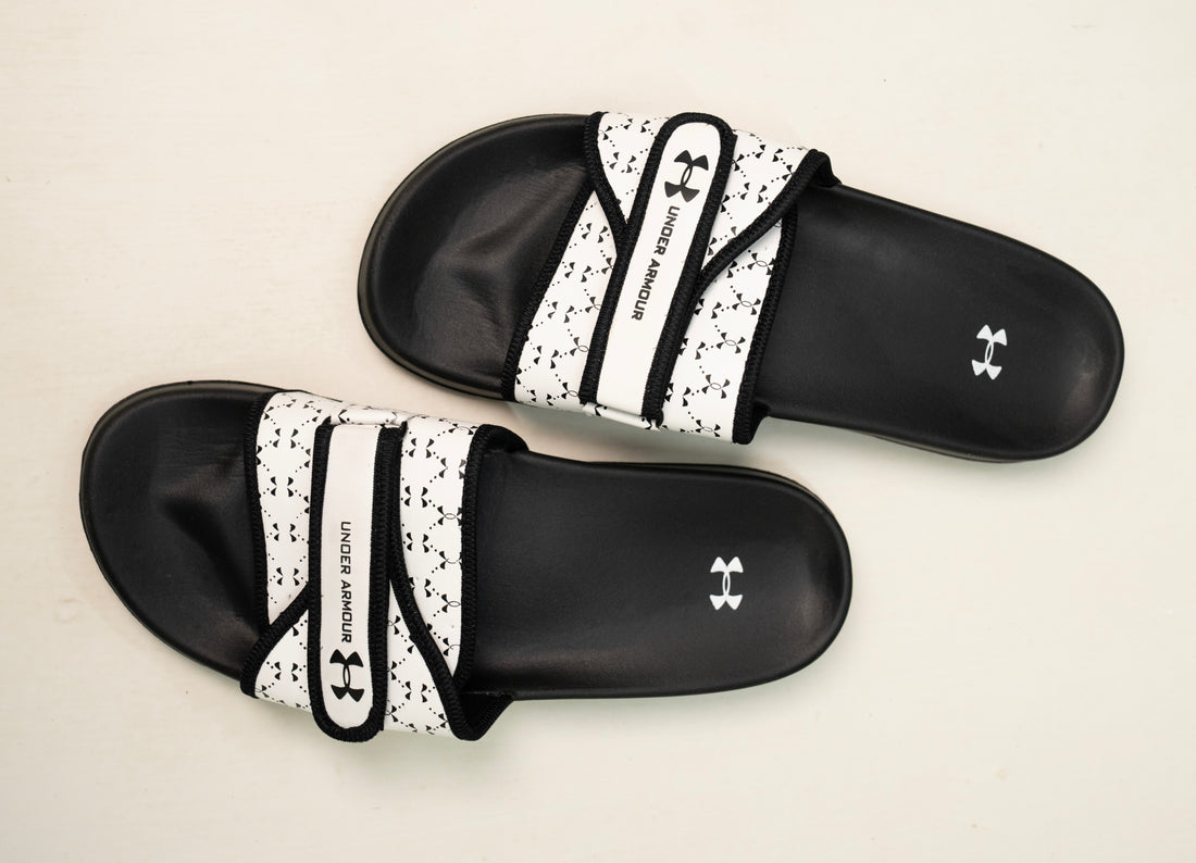 UnderArmour White Slides