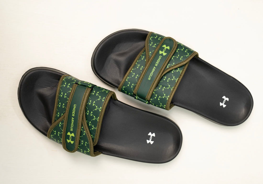 UnderArmour Green Slides