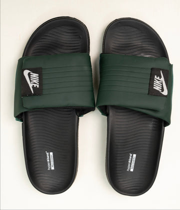 NIKE OLIVE GREEN SLIDES