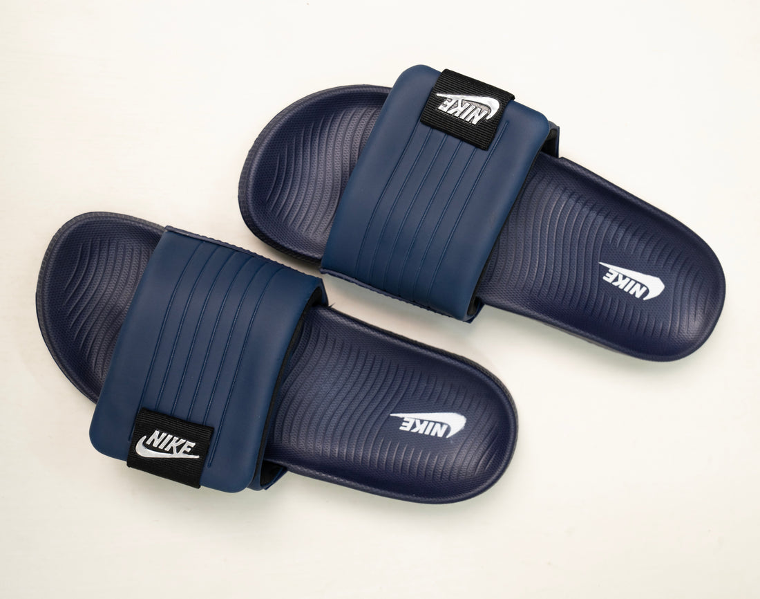 NIKE BLUE SLIDES