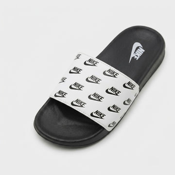 Nik White Slides for Him