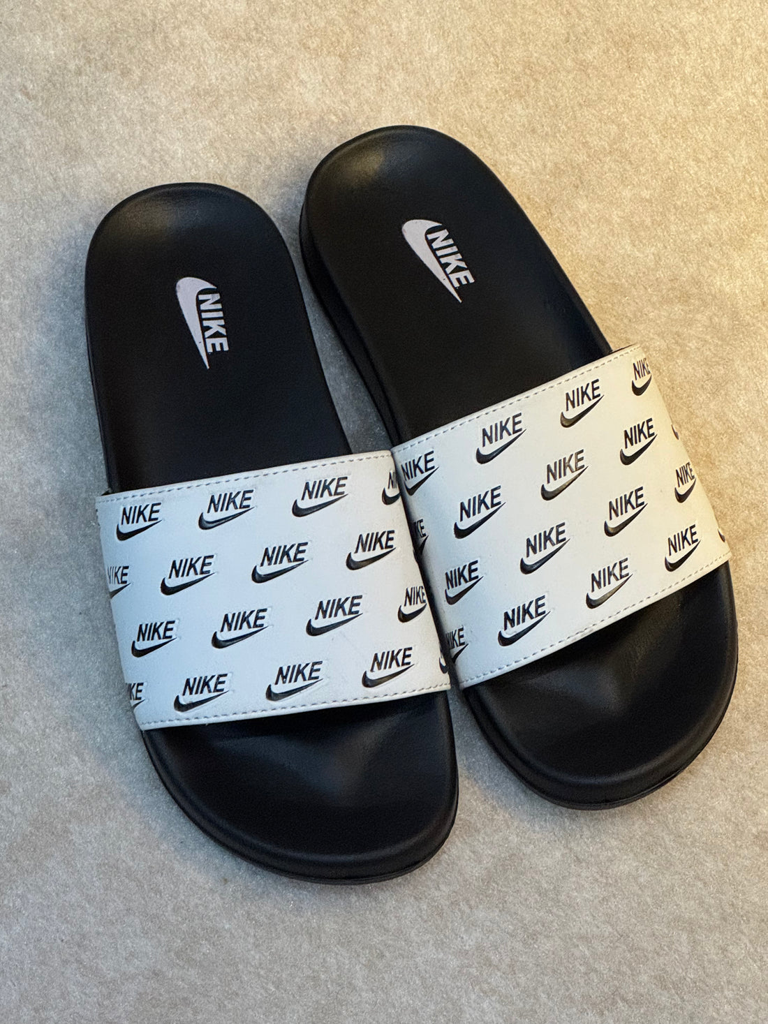 Nik White Slides for Him